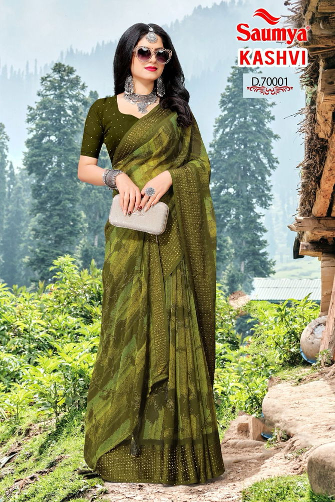 Saumya By Kashvi Printed Daily Wear Sarees Wholesale Market in Surat